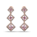 Three-Layered Moissanite Drop Earrings