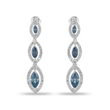 Elegant Marquise Cut Moissanite Drop Earrings
