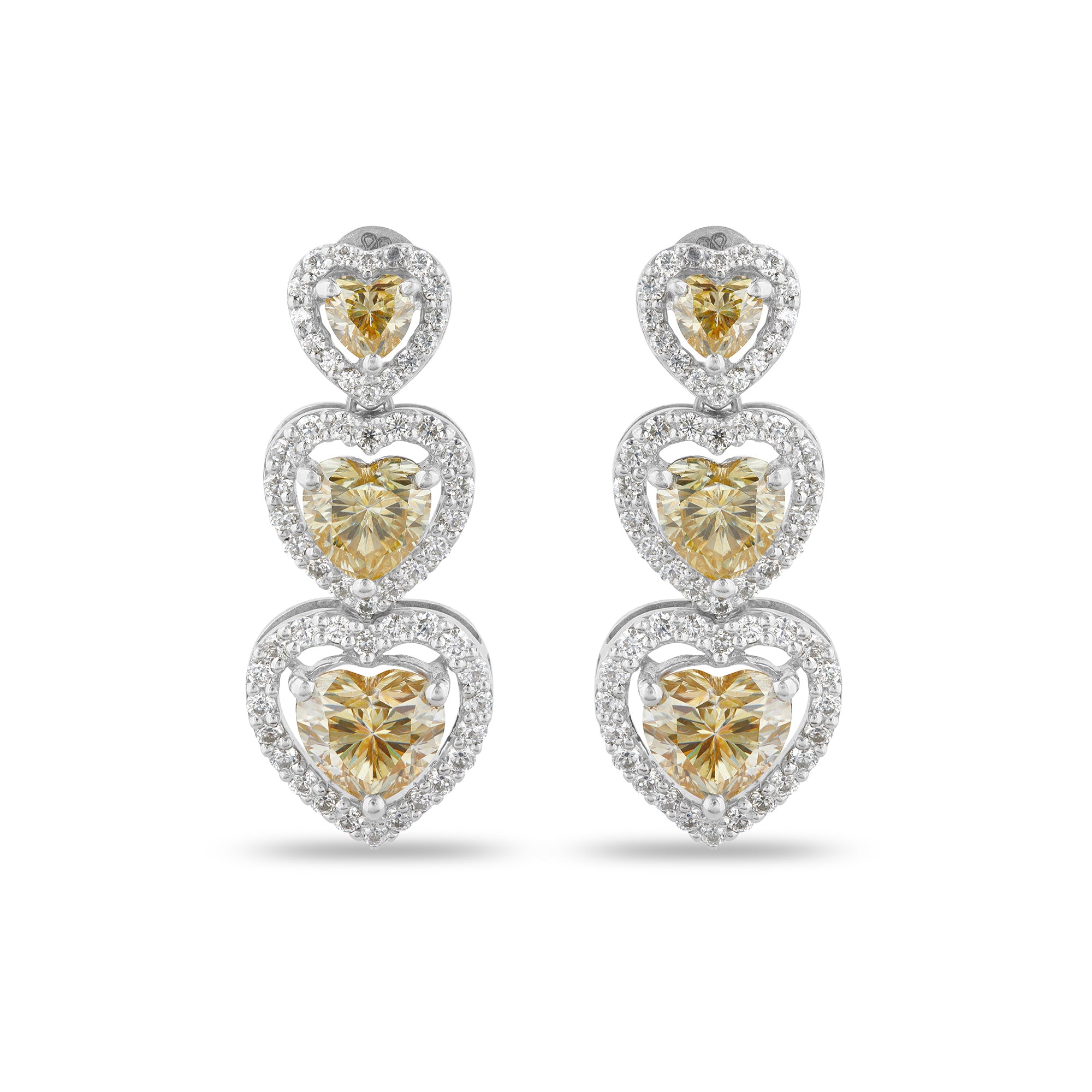 Best Moissanite Earrings India ! Moissanite Stud Earrings Price