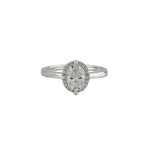 Solitaire Moissanite Ring in Sterling Silver