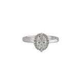 Solitaire Moissanite Ring in Sterling Silver