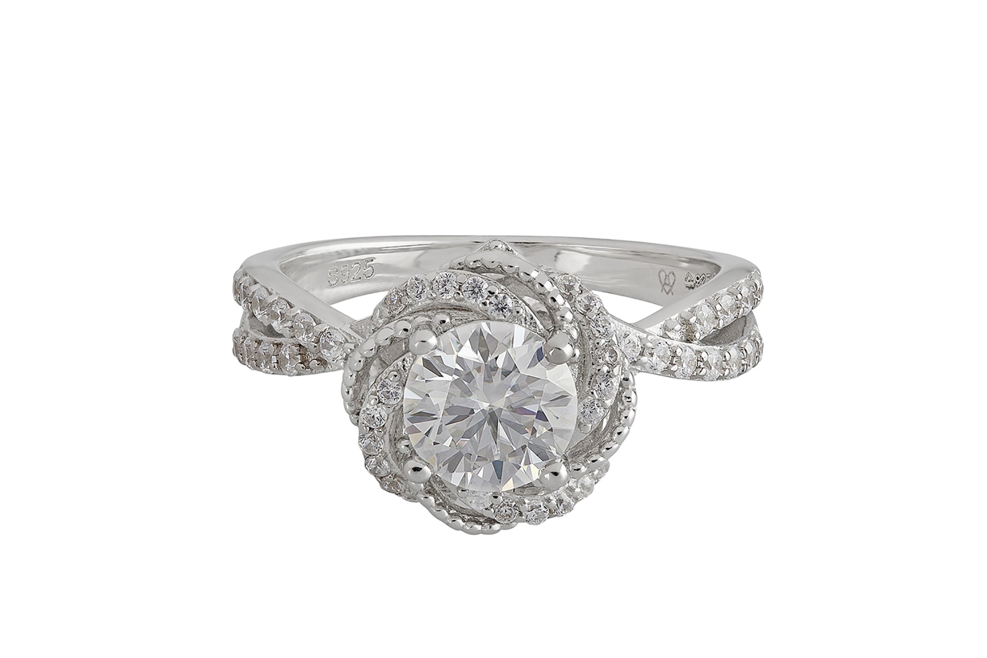 silver rose ring