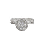 silver rose ring