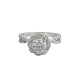 silver rose ring
