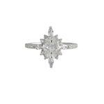 Voyager Moissanite Ring in Sterling Silver