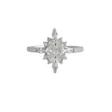 Voyager Moissanite Ring in Sterling Silver