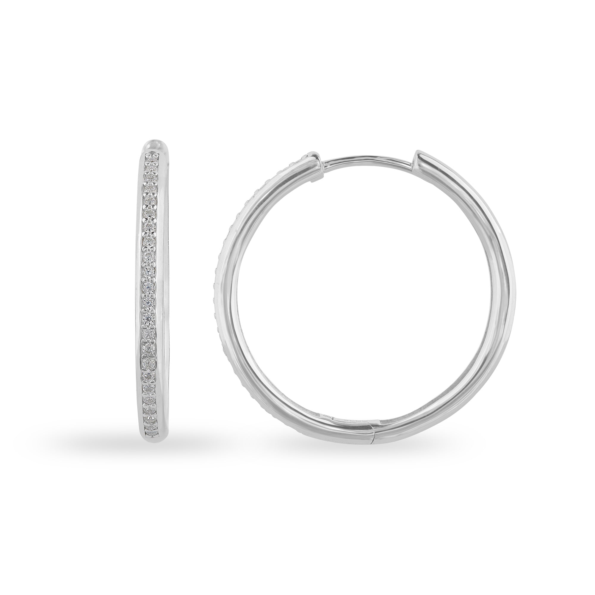 women space diamond hoop earrings