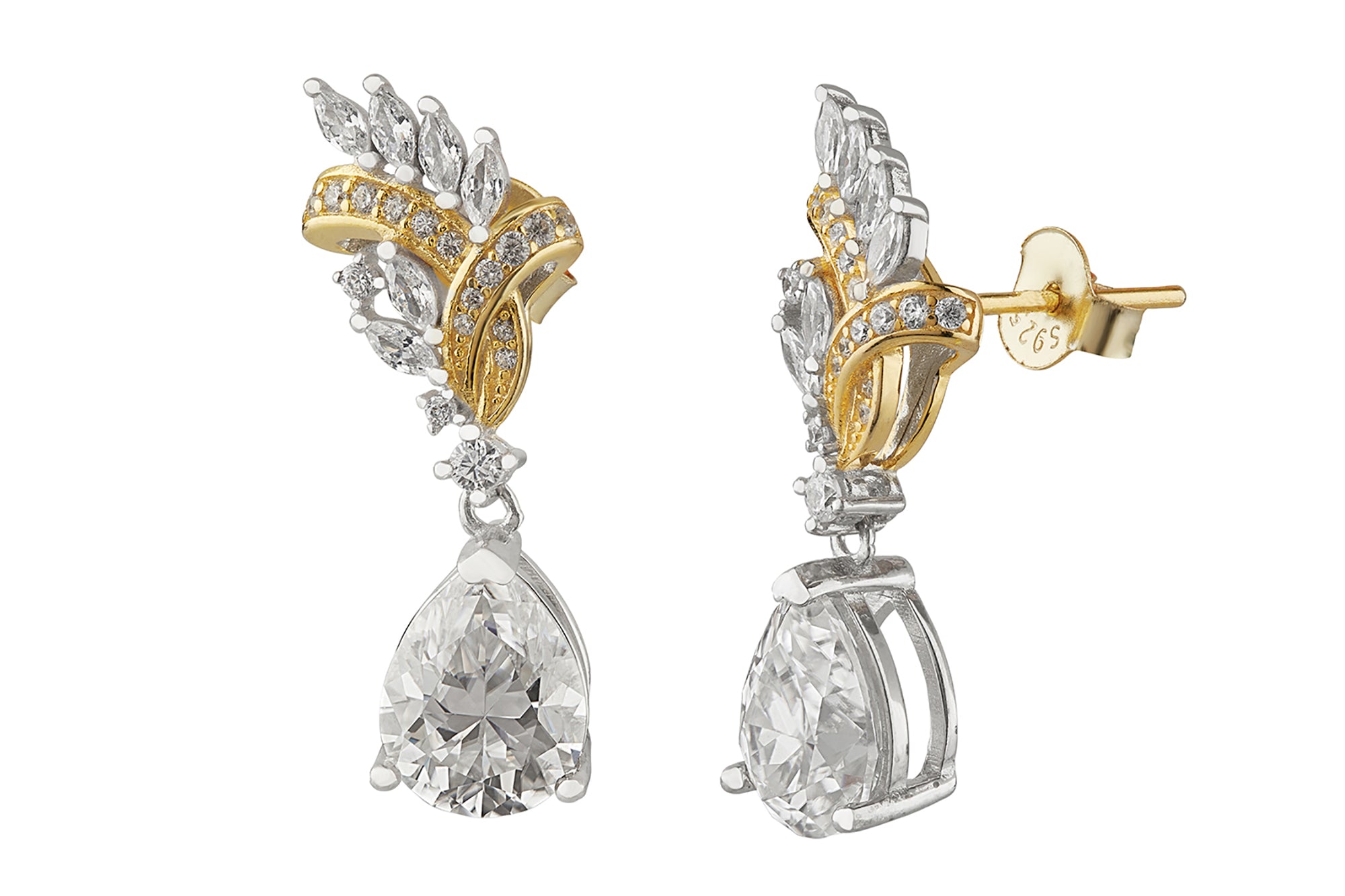 moissanite drop earrings