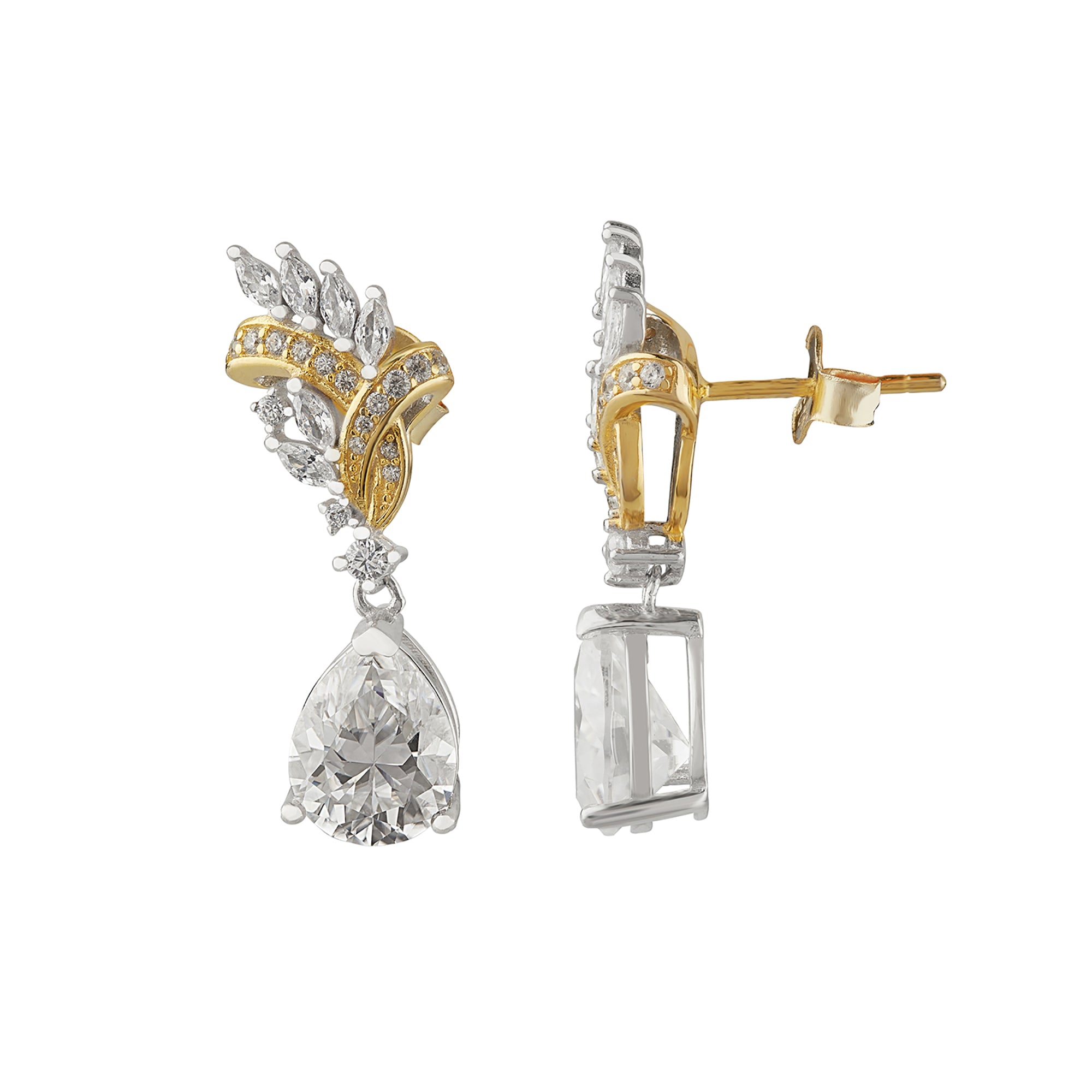 Eclipse Moissanite Drop Earrings