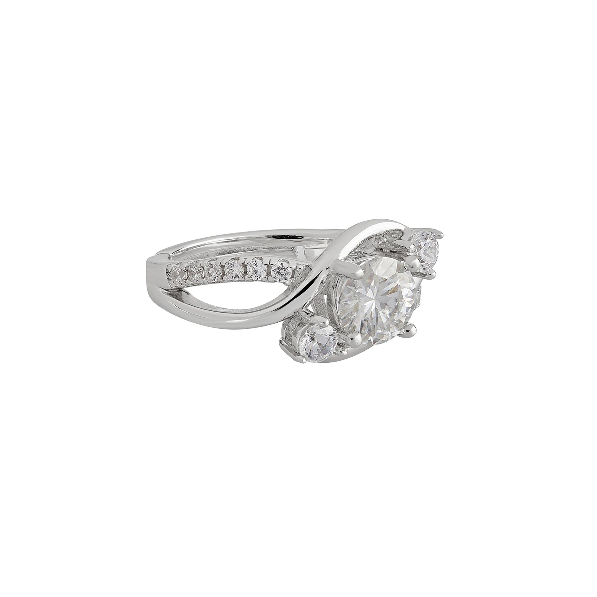 Stellar Moissanite Ring in Sterling Silver