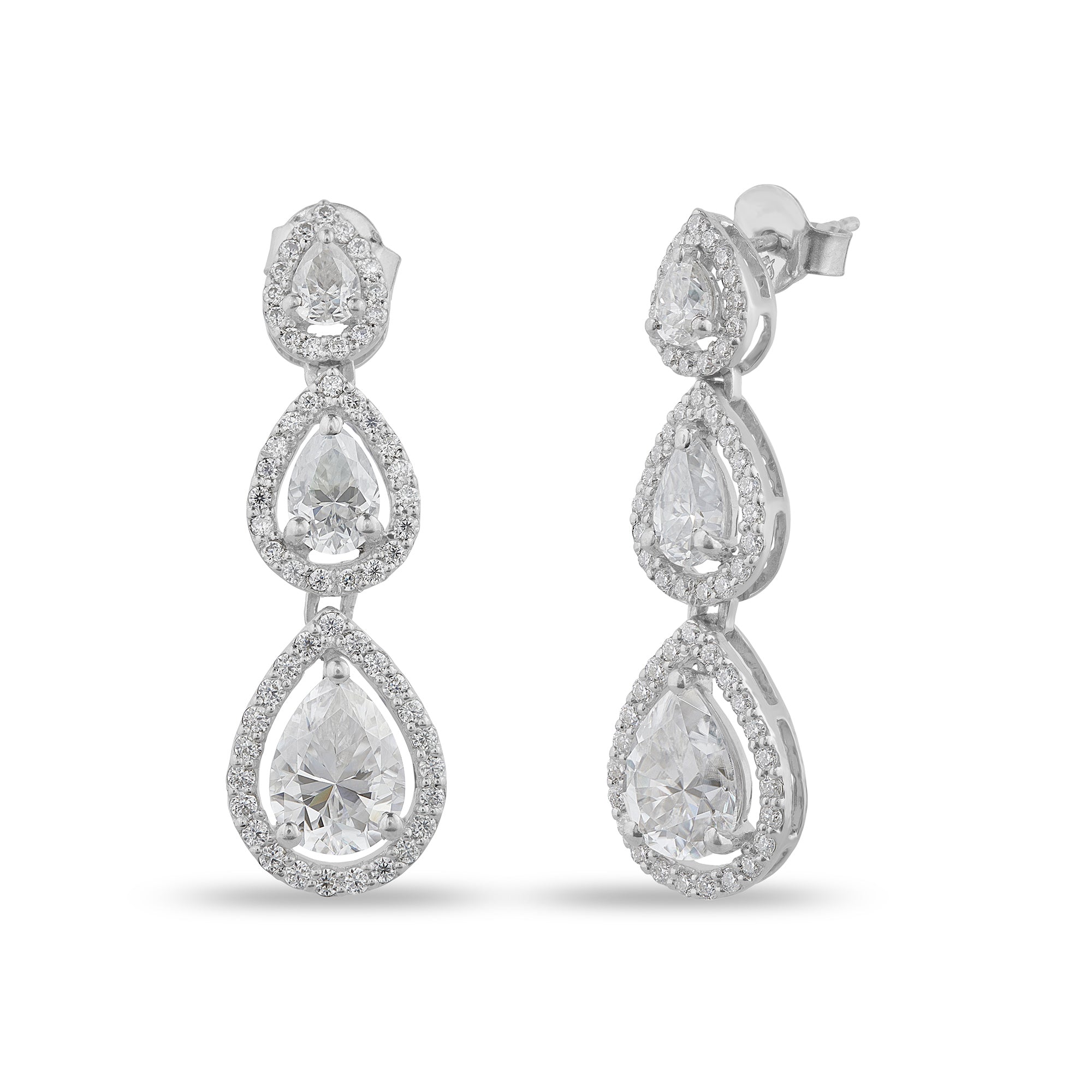 diamond tear drop earrings