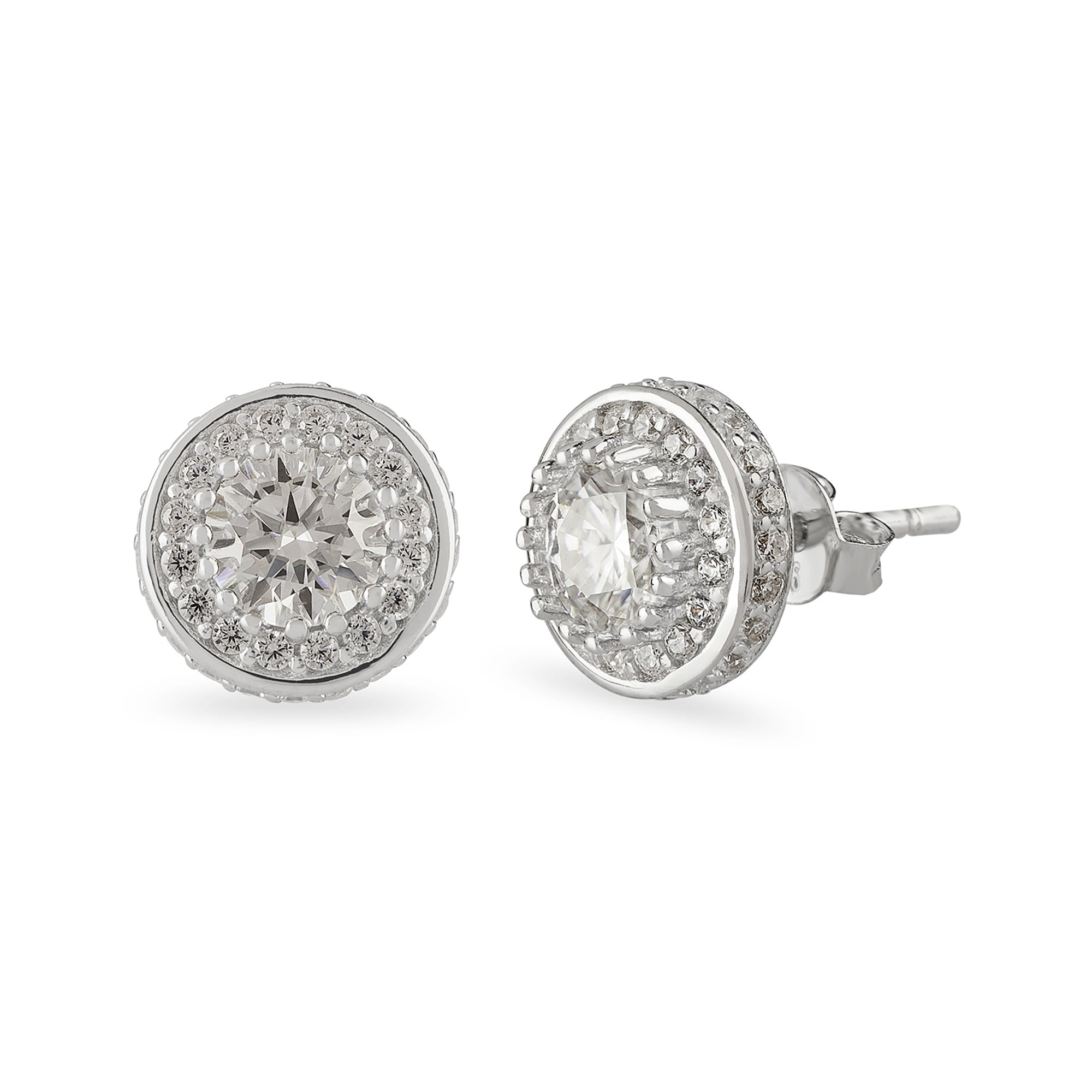 Space Diamond Moissanite Stud Earrings