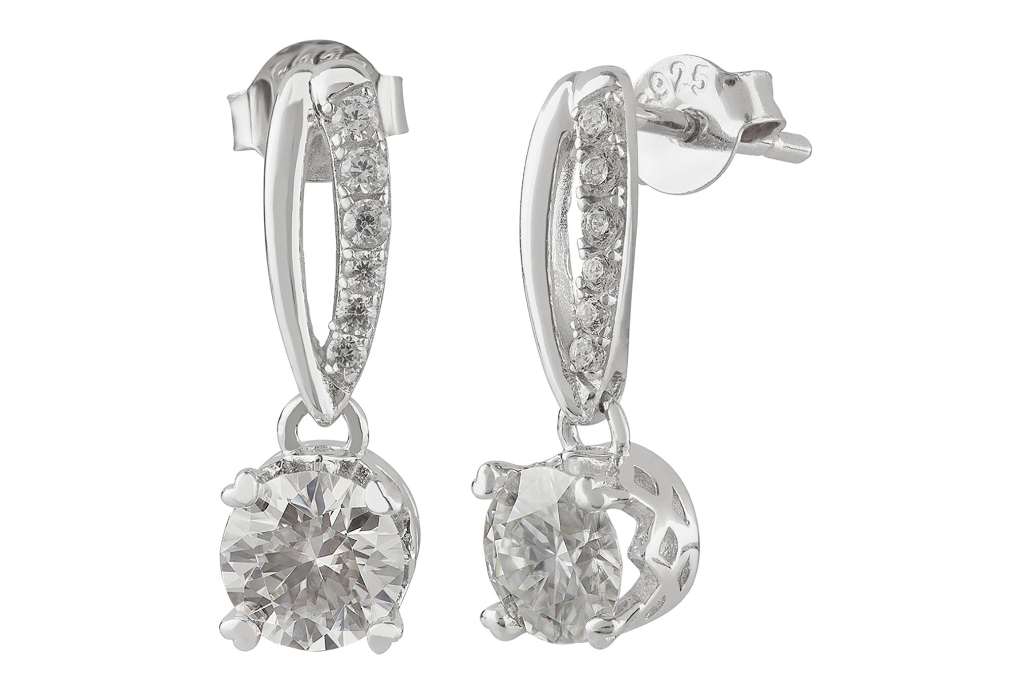 Women moissanite diamond drop earrings