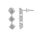 Regal Moissanite Drop Earrings