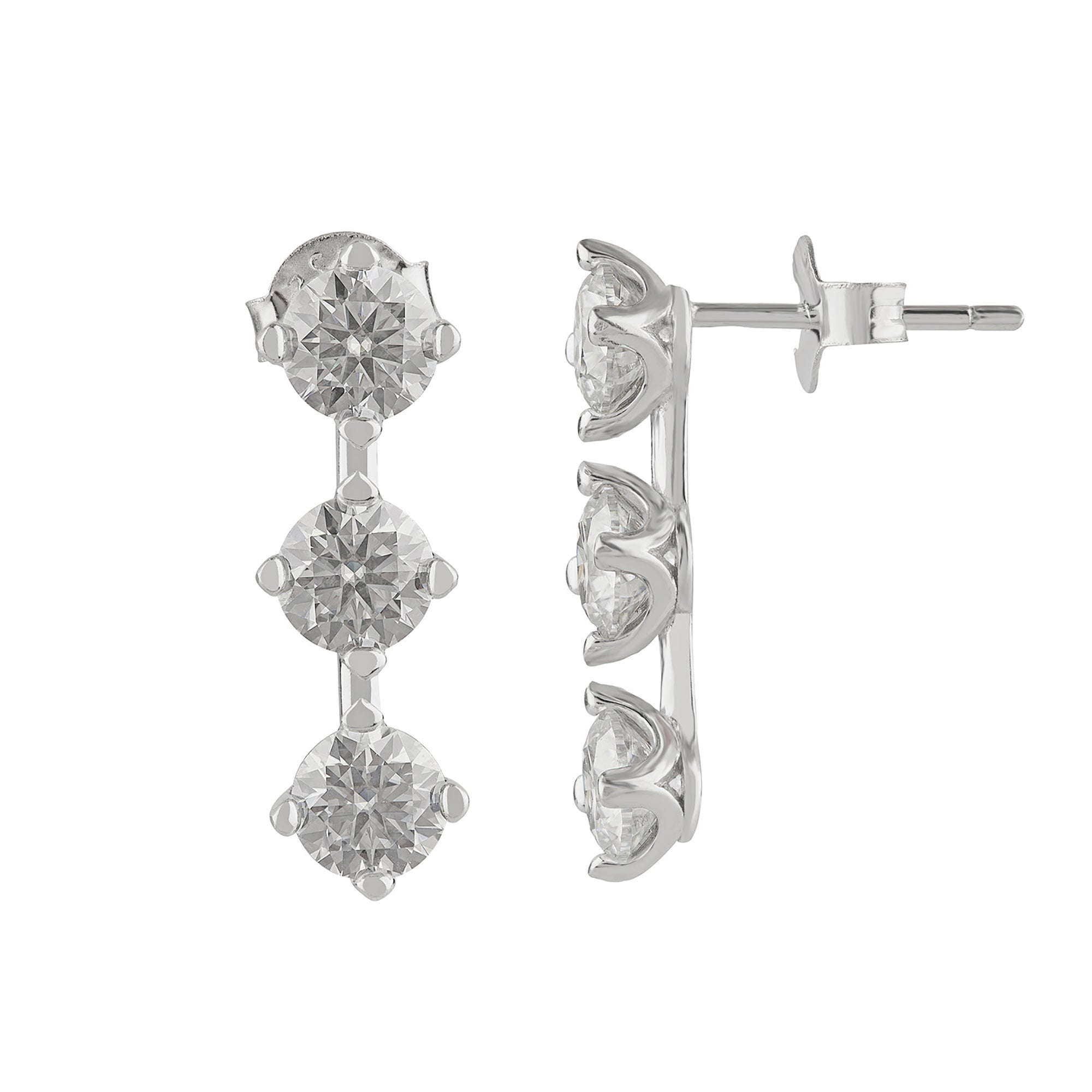 Regal Moissanite Drop Earrings