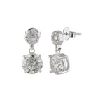 round moissanite stone earrings studs