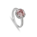 pink moissanite ring