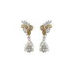 Gold plated sterling silver moissanite drop earrings - Anemoii