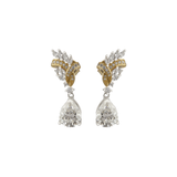 Gold plated sterling silver moissanite drop earrings - Anemoii