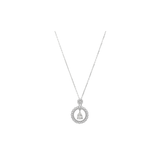 Ethereal Moissanite Studded Pendant with Sterling Silver Chain