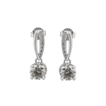 Best Moissanite Diamond Earrings ! Silver Drop Earrings - Anemoii