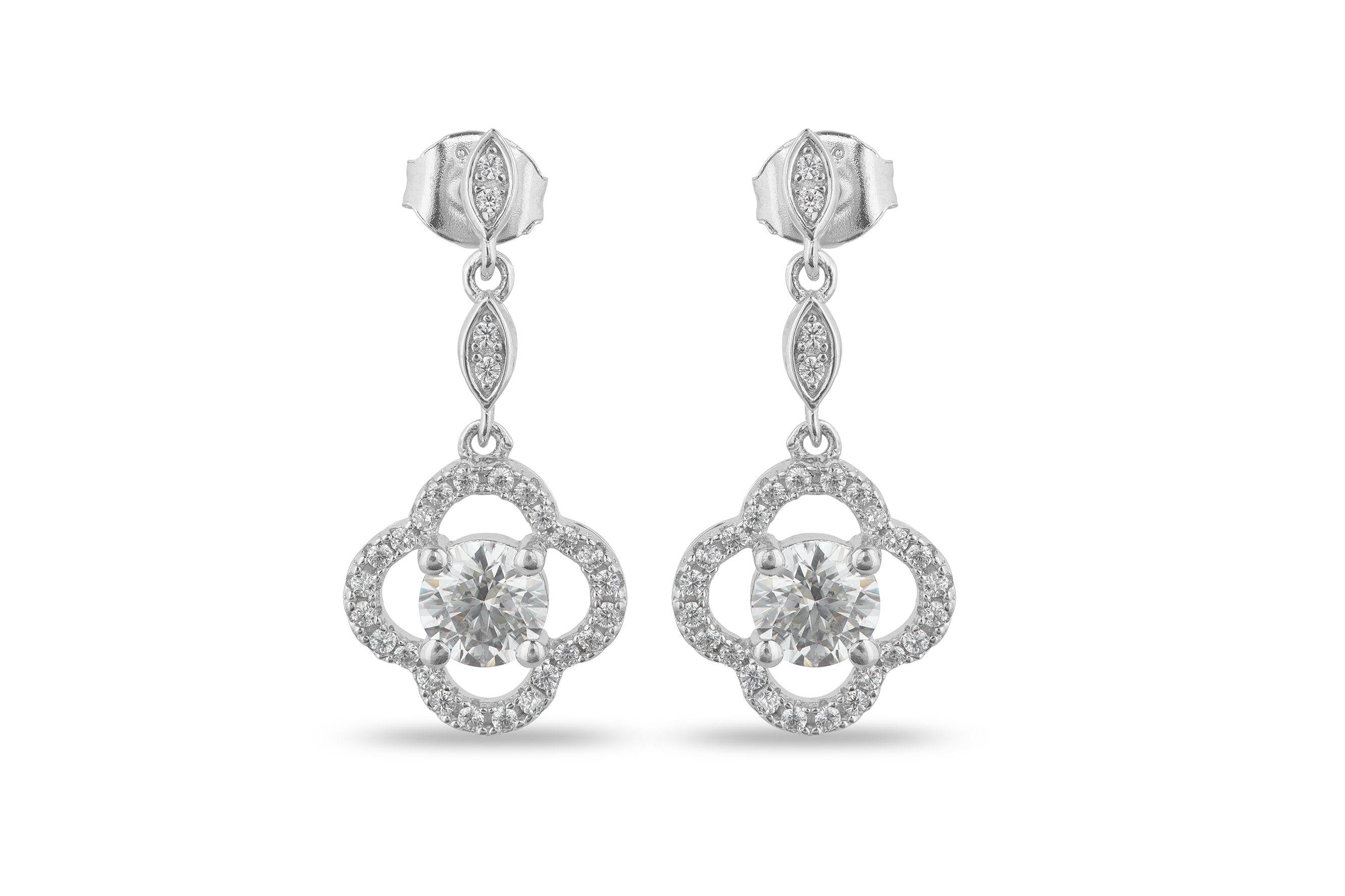 Moissanite Flower Earrings Online in India