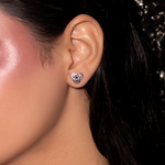 moissanite flower earrings