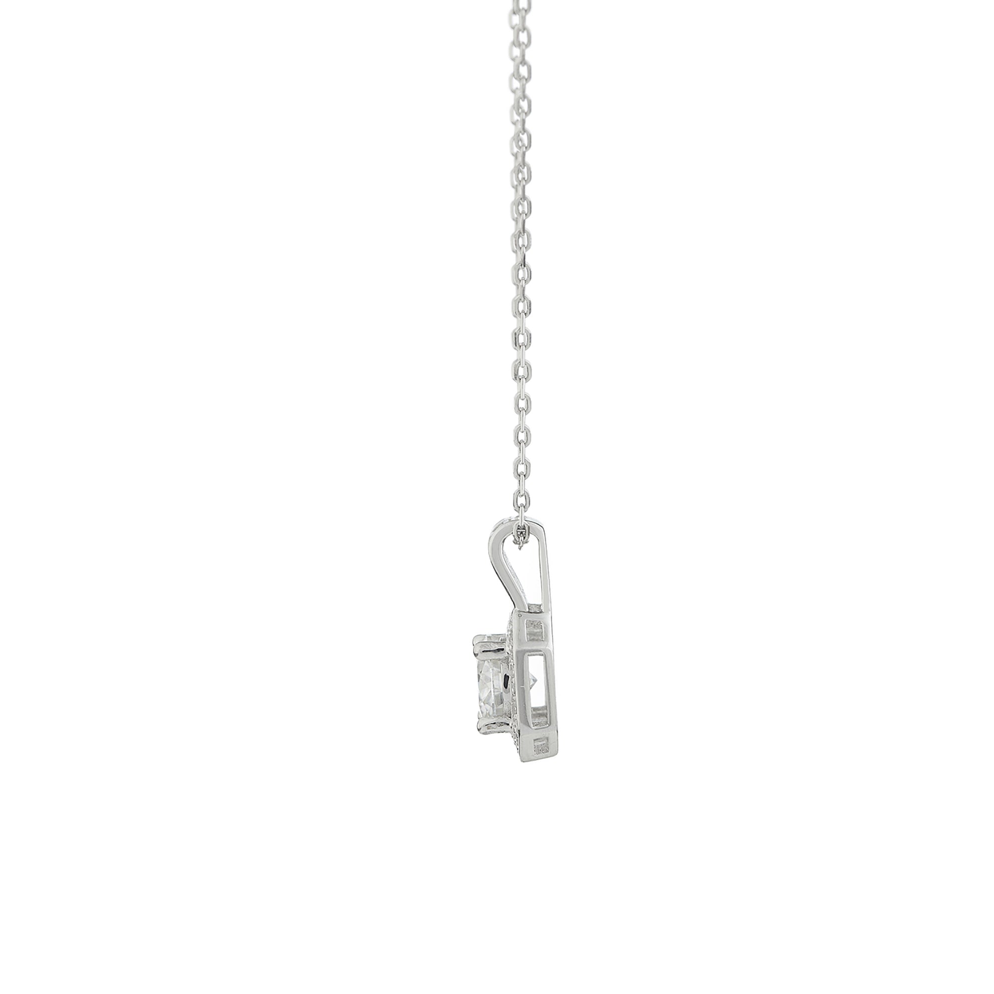 real diamond pendant with sterling silver chain