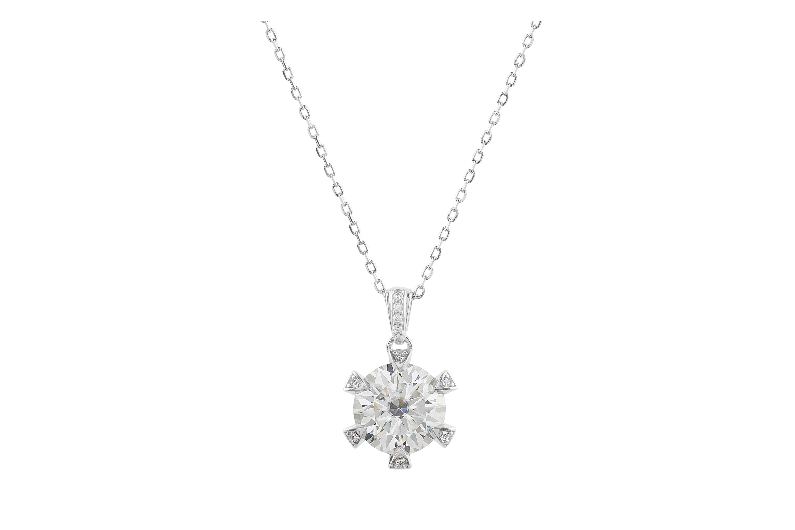 Women pendant with sterling silver chain