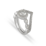 double band moissanite ring