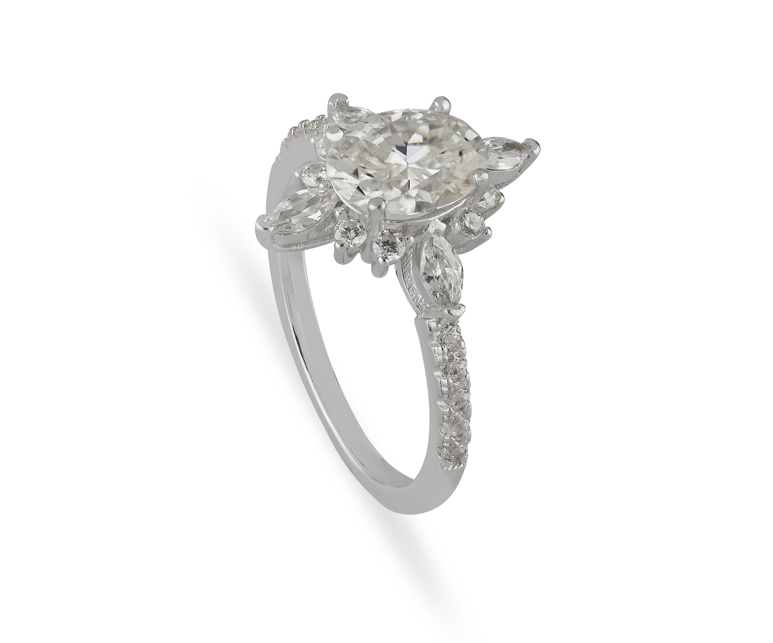 Shop Moissanite Rings India ! Moissanite Diamond Ring - Anemoii