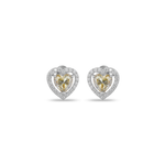 Women heart stud earrings