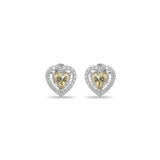 Women heart stud earrings