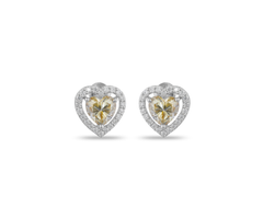 Women heart stud earrings