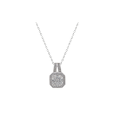 Women diamond pendant with sterling silver chain