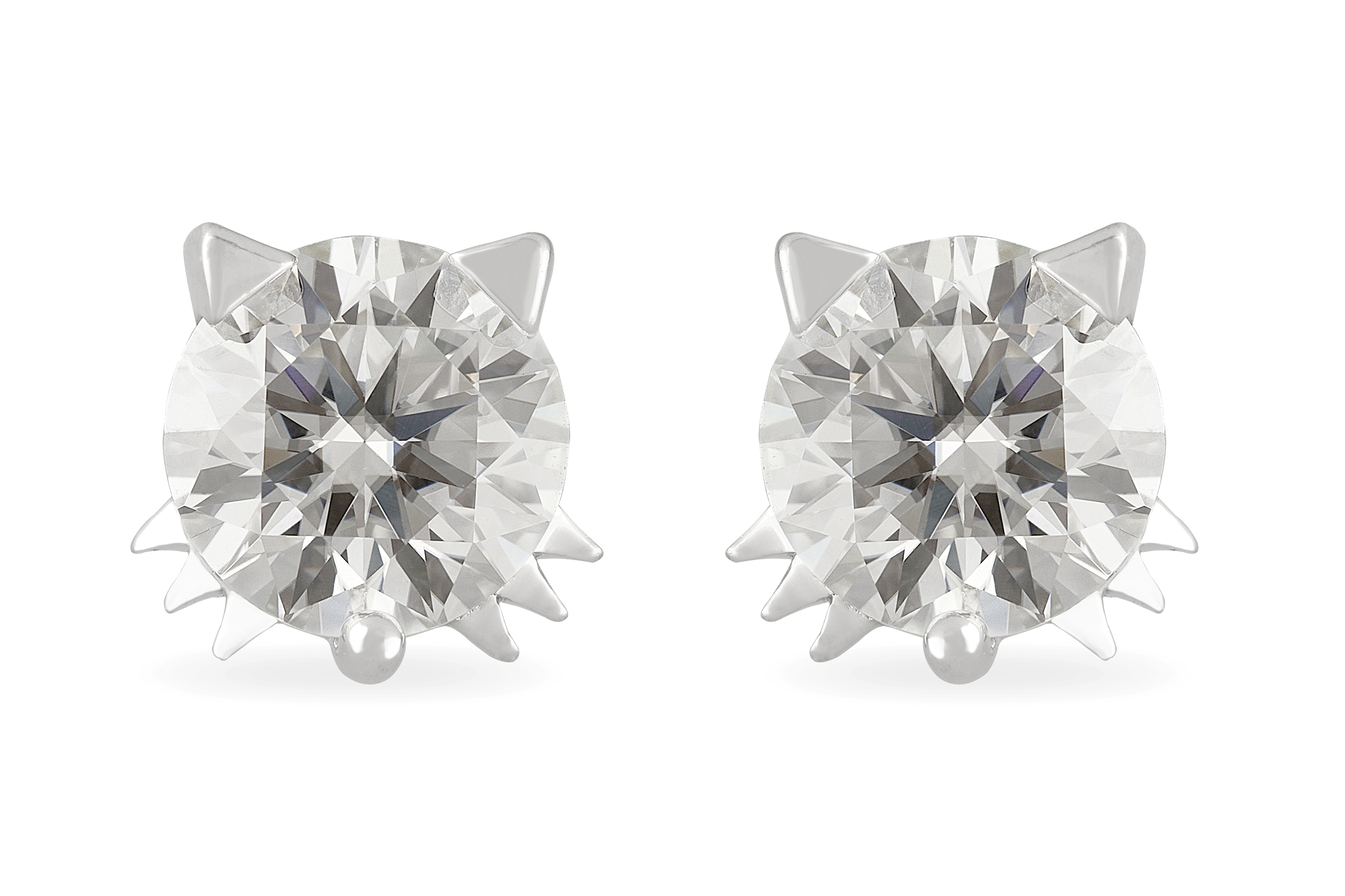 Best Moissanite Silver Stud Earrings Set for Women - Anemoii