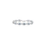 Blue Marquise Cut Moissanite Bracelet