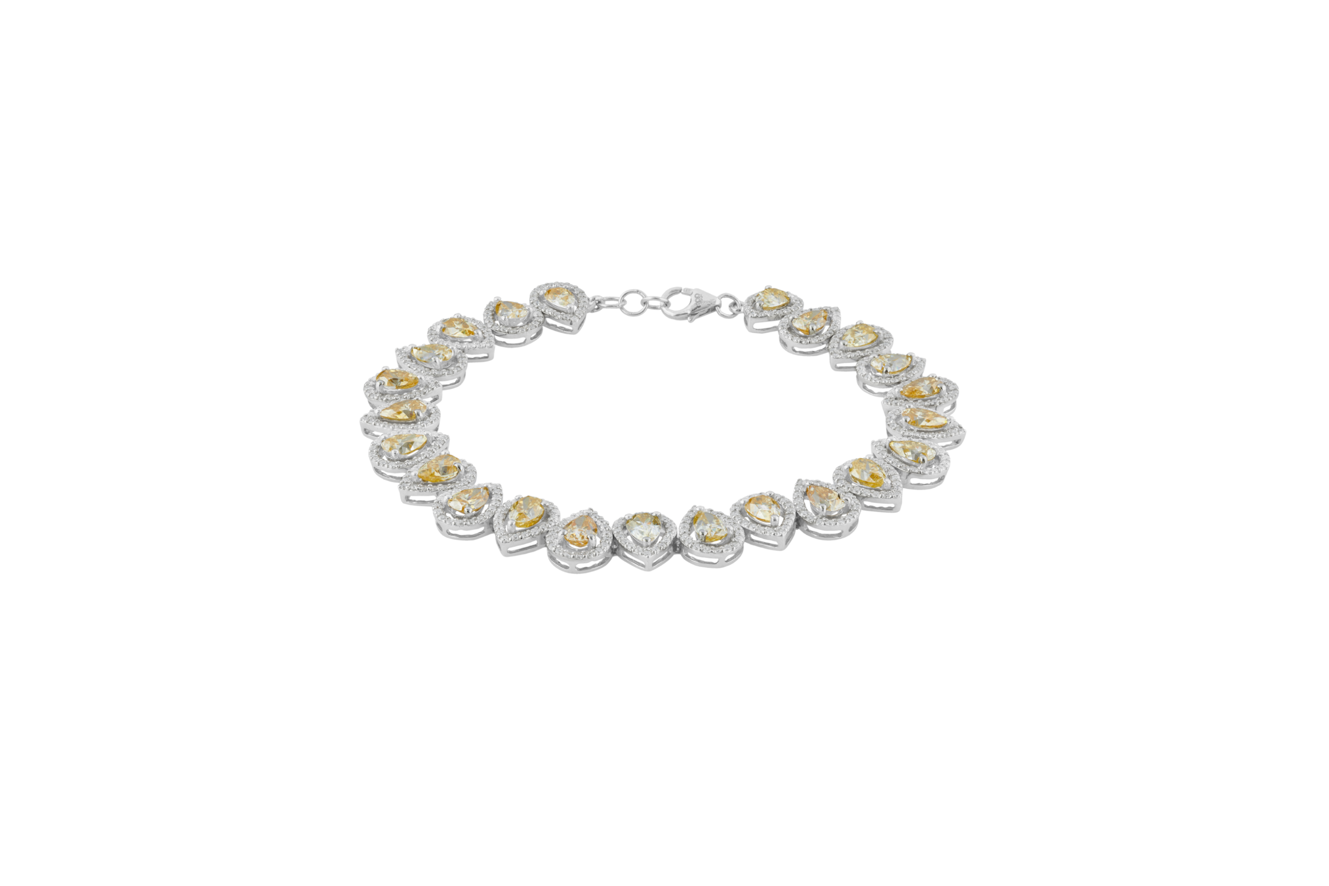 Women pearl shaped moissanite bracelet