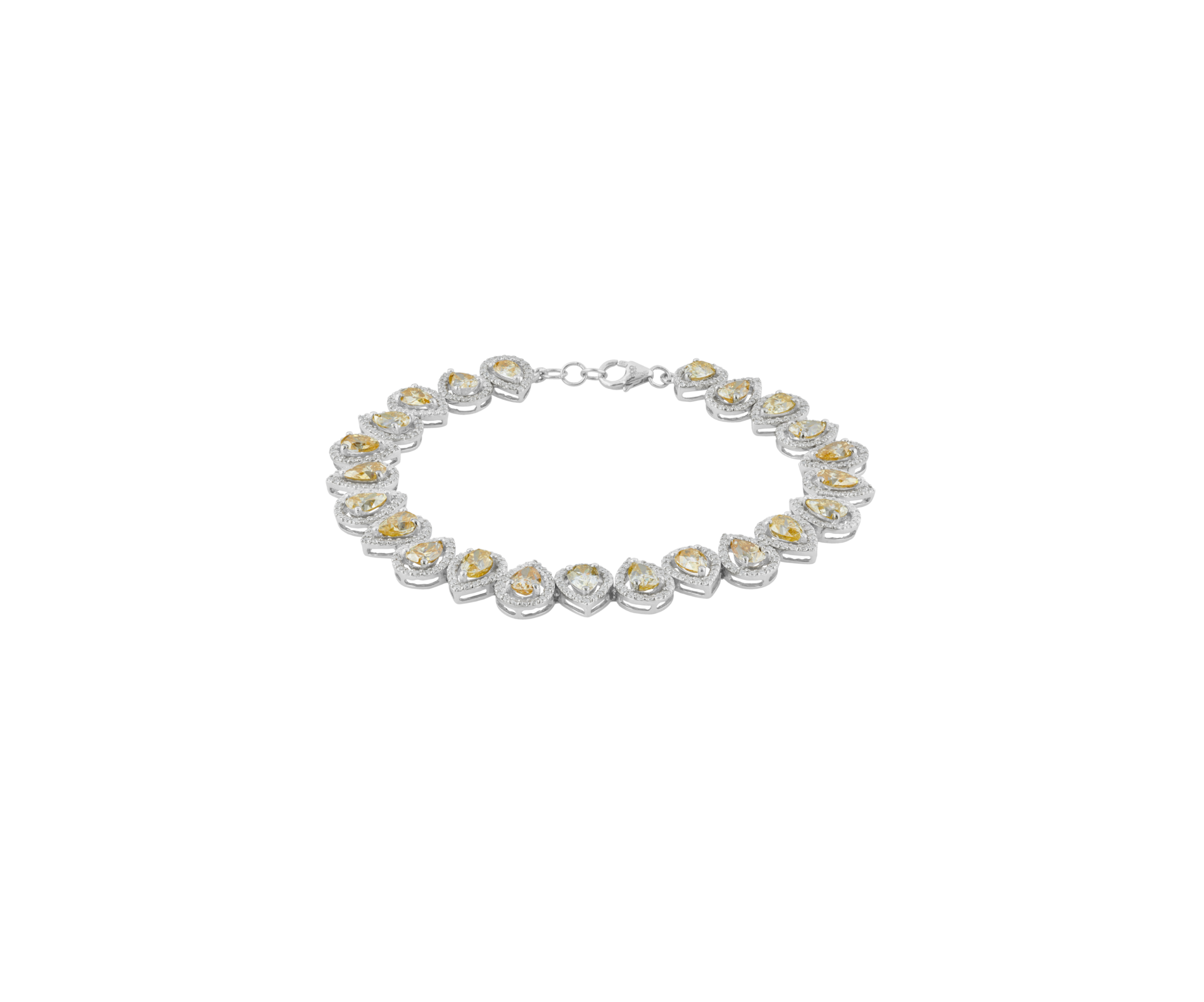 Women pearl shaped moissanite bracelet