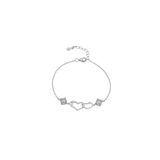 Heart Nebula Moissanite Bracelet in Sterling Silver