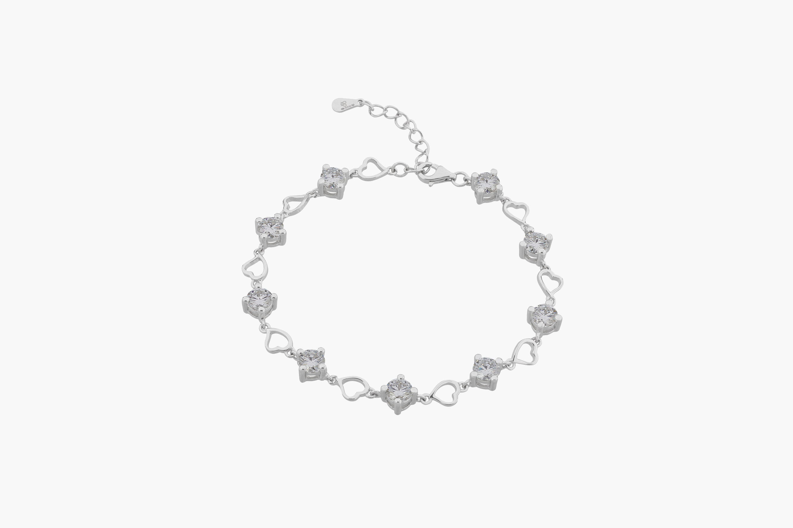 Shop Moissanite Bracelet in Sterling Silver Online - Anemoii