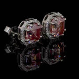Blush Pink Moissanite Stud Earrings