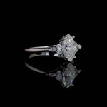Asscher Cut Moissanite Gemstone Ring for Women