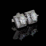 studded diamond earings