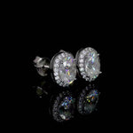Comet Moissanite Stud Earrings