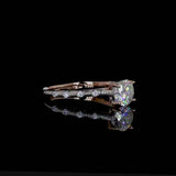 Celestial Rose Gold Moissanite Ring