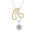 Heavenly Moissanite Studded Pendant with Sterling Silver Chain