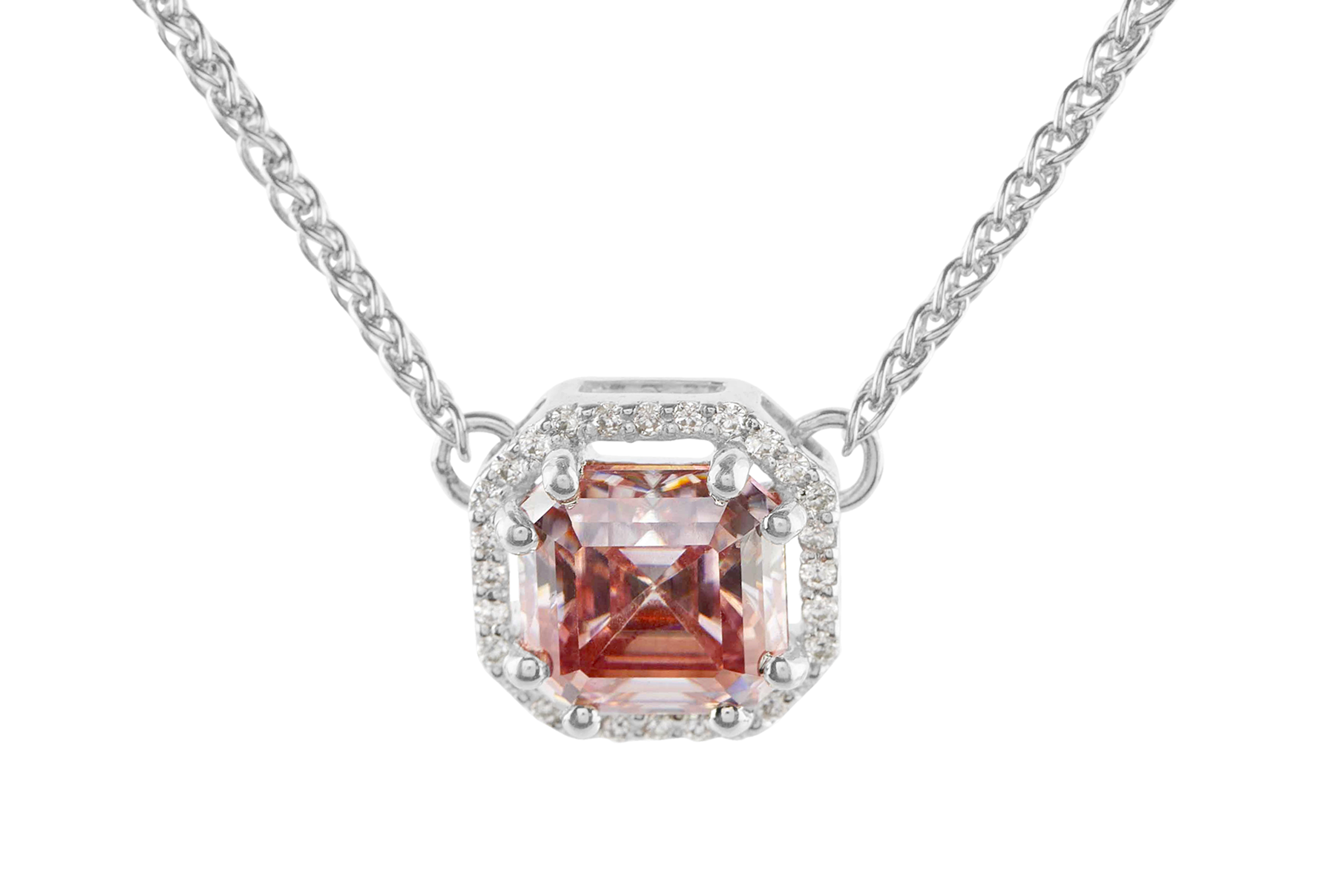 Buy Blush pink moissanite stone pendant price - Anemoii