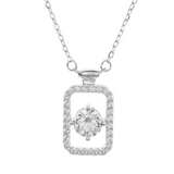 symmetric moissanite pendant silver