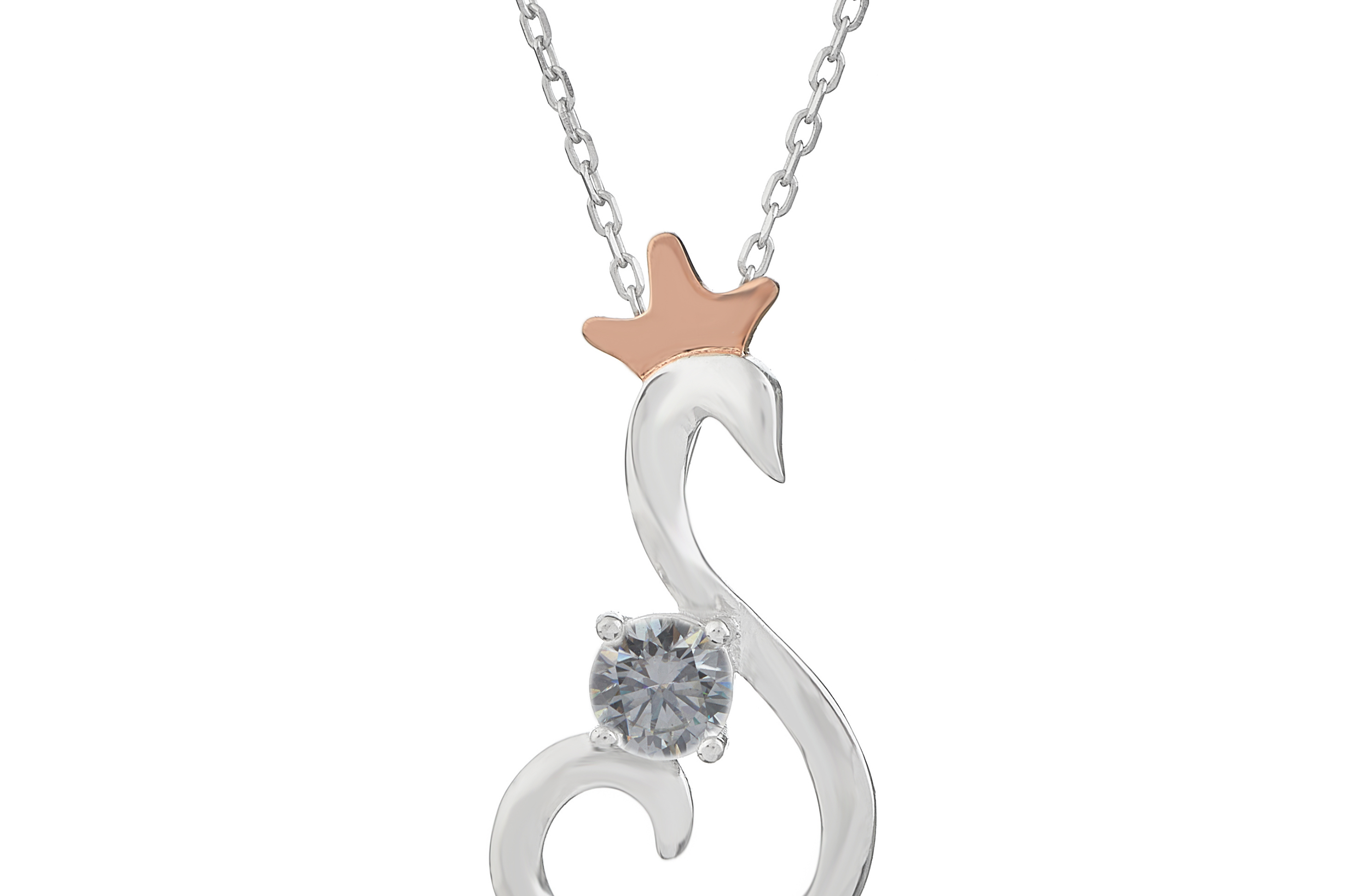 Seahorse Pendant Moissanite